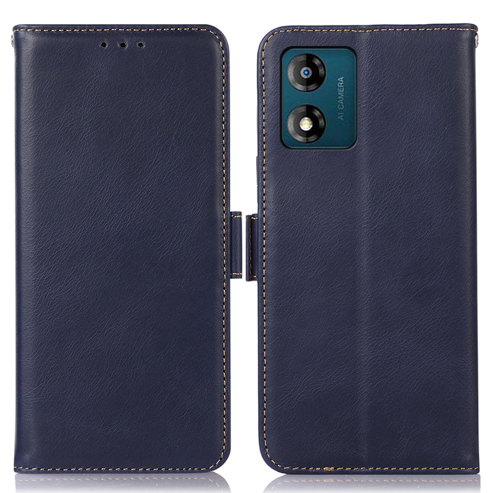 Anti-drop Phone Cover For Motorola Moto E13 4G RFID Blocking Phone Case Genuine Cowhide Leather Magnetic Flip Case Wallet Stand Anti-drop Phone Cover For Motorola Moto E13 4G RFID Blocking Phone Case Genuine Cowhide Leather Magnetic Flip Case Wallet Stand